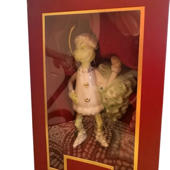 Lenox Green and White Holiday Ornament - Picture 2 of 3